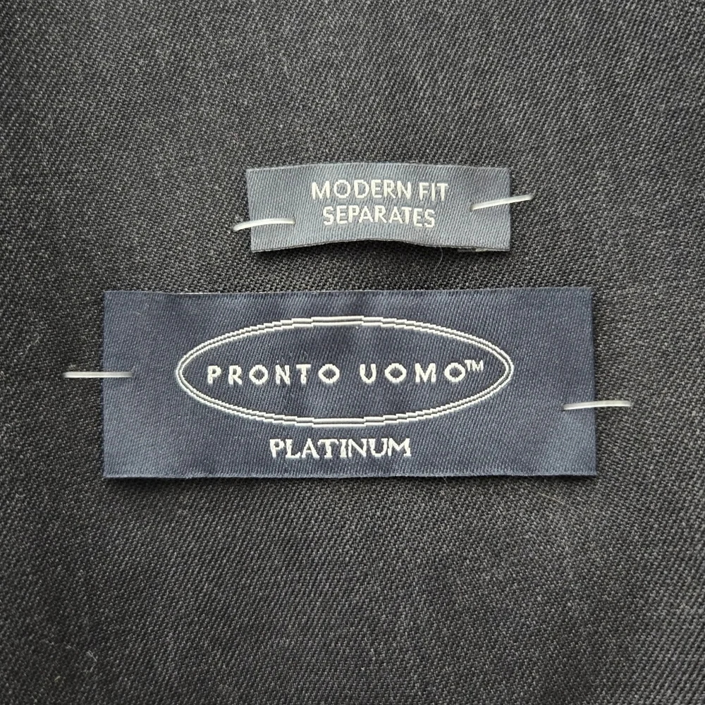PRONTO UOMO PLATINUM SUIT JACKET BLAZER 100% WOOL. Color: Charcoal. Size 48L. Ne